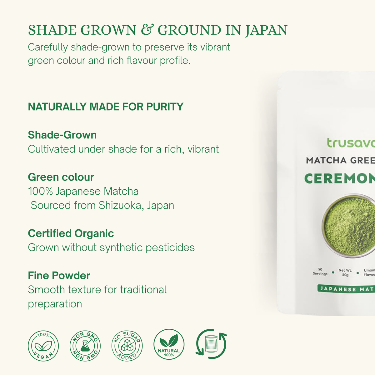 Ceremonial Matcha | Premium & Umami | 50gm | Shizuoka Japan