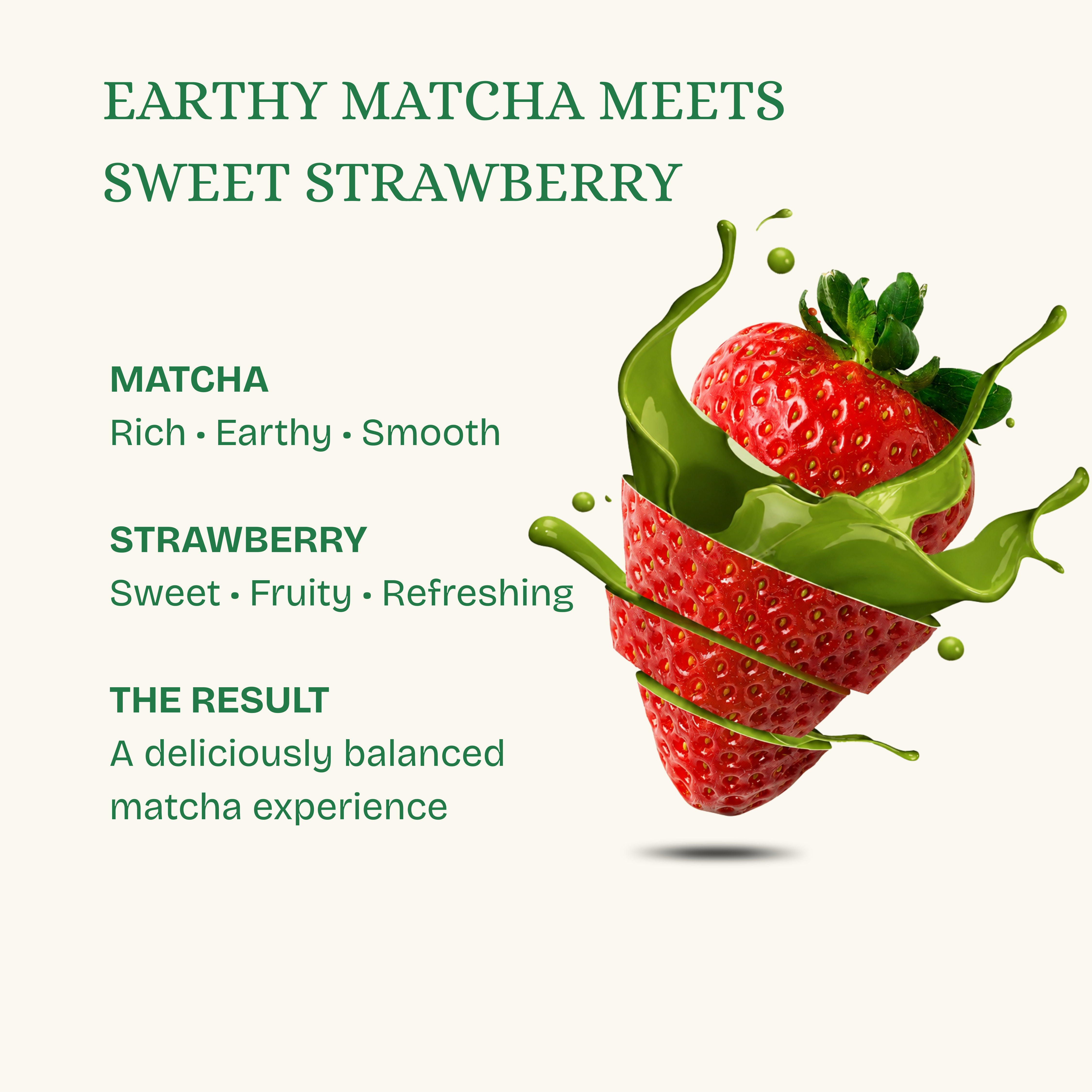 Strawberry Matcha Powder 50g | Instant Strawberry Matcha Latte Mix