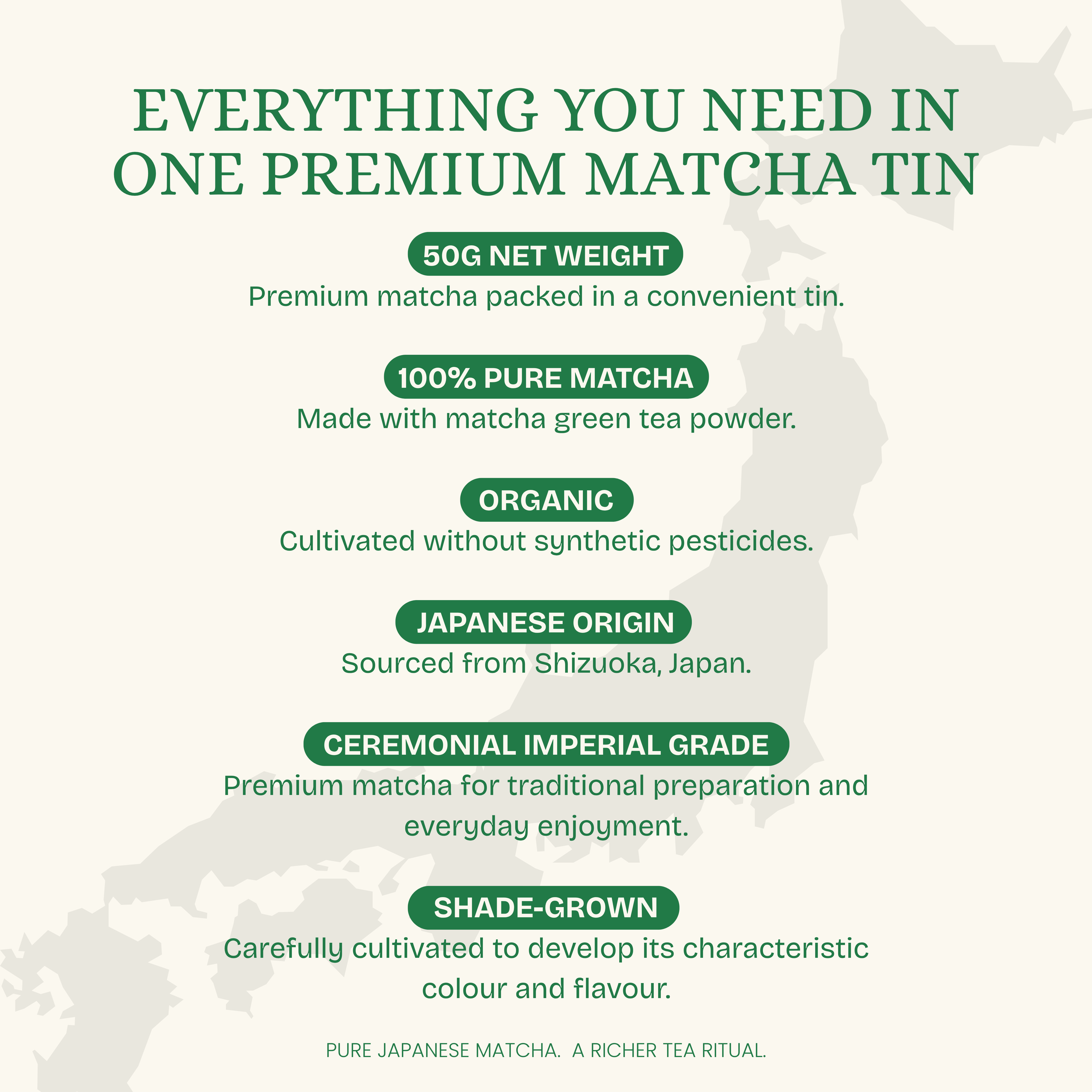 Japanese Ceremonial Matcha Green Tea 50g | Imperial Grade