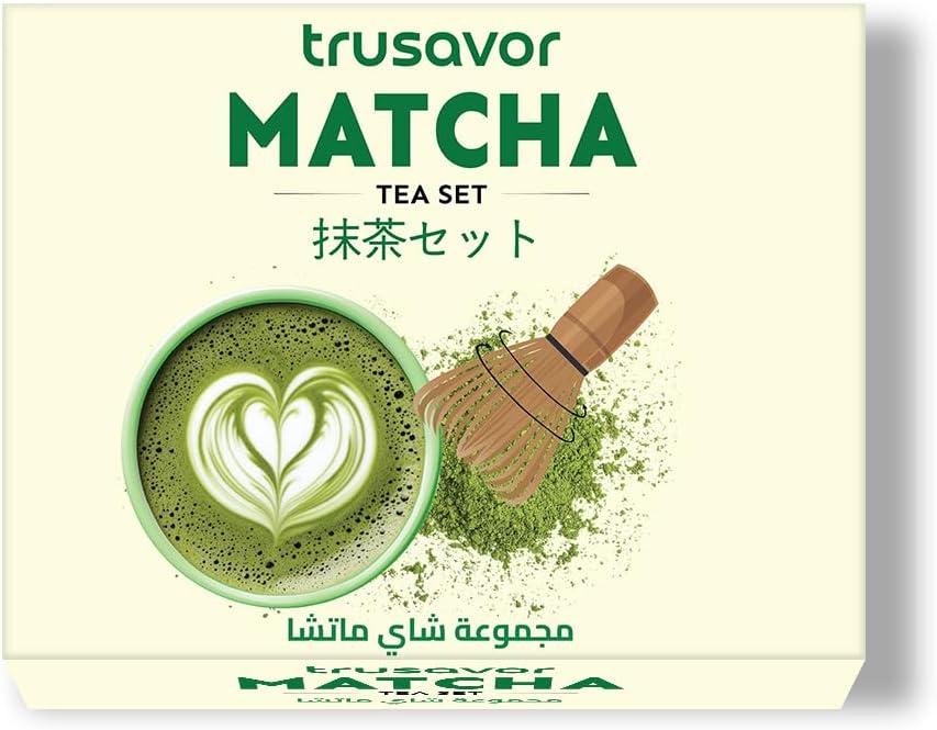 Matcha Tea Set, Complete Kit with Bamboo Tools for Hot and Iced Matcha Preparation